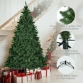 thumbnail image 3 of GVN Christmas Tree, Christmas Decorations,8FT, 6FT, 4FT Pre-Lit Green Pine Artificial Christmas Tree, Set of 3 Hinged Xmas Trees with 820 and 2539 Branch Tips, 3 of 10