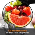 thumbnail image 3 of Aobosi Extracteur à Froid, Goulotte d'Alimentation de 5,2 Pouces Auto-Alimentation pour Fonctionnement Mains Libres, Machine à Jus Compatible avec Fruits et Légumes Entiers, Extracteur à Mastication Lente pour Plus de Jus, Moins de Pulpe, Triple Filtre, 3 of 8