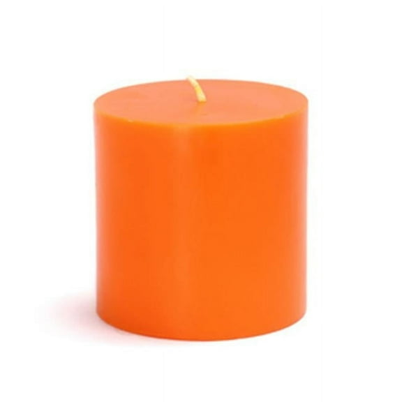 Zest Candle CPZ-075-12 3 x 3 in. Orange Pillar Candles -12pcs-Case- Bulk