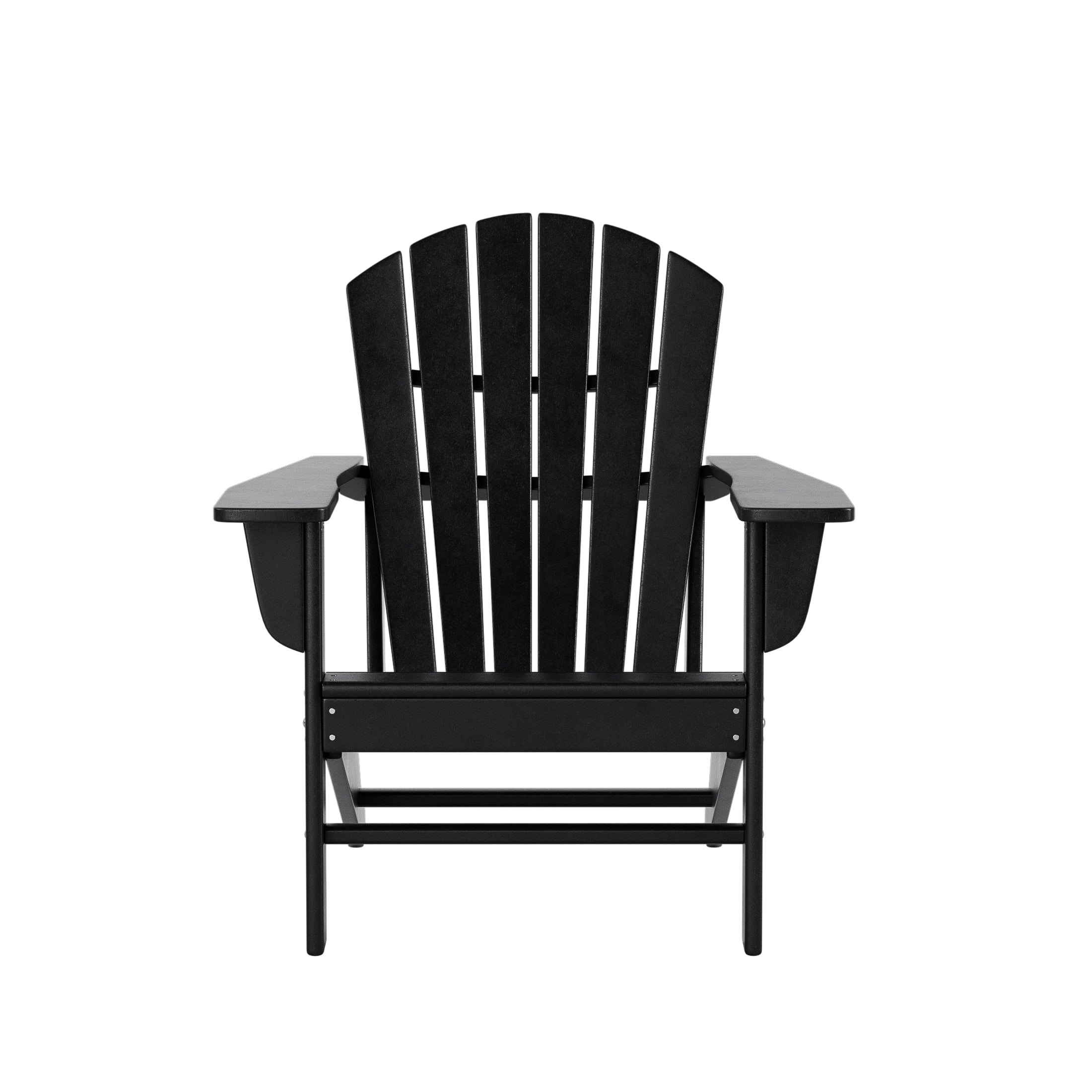 Westin Outdoor with Ottoman HDPE Plastic Adirondack Chair - Black (Set of 5)