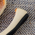 thumbnail image 3 of Zapatos planos de ballet FLhrweasw de punto sin cordones para caminar mujer Beige 38, 3 of 9