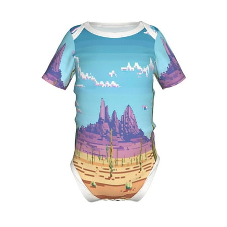 

Yiaed Pixel Desert Landscape Print Infant Climbing Short Sleeve Onesie One-Piece Baby Bodysuit Clothes 0-12 Months -12 Months