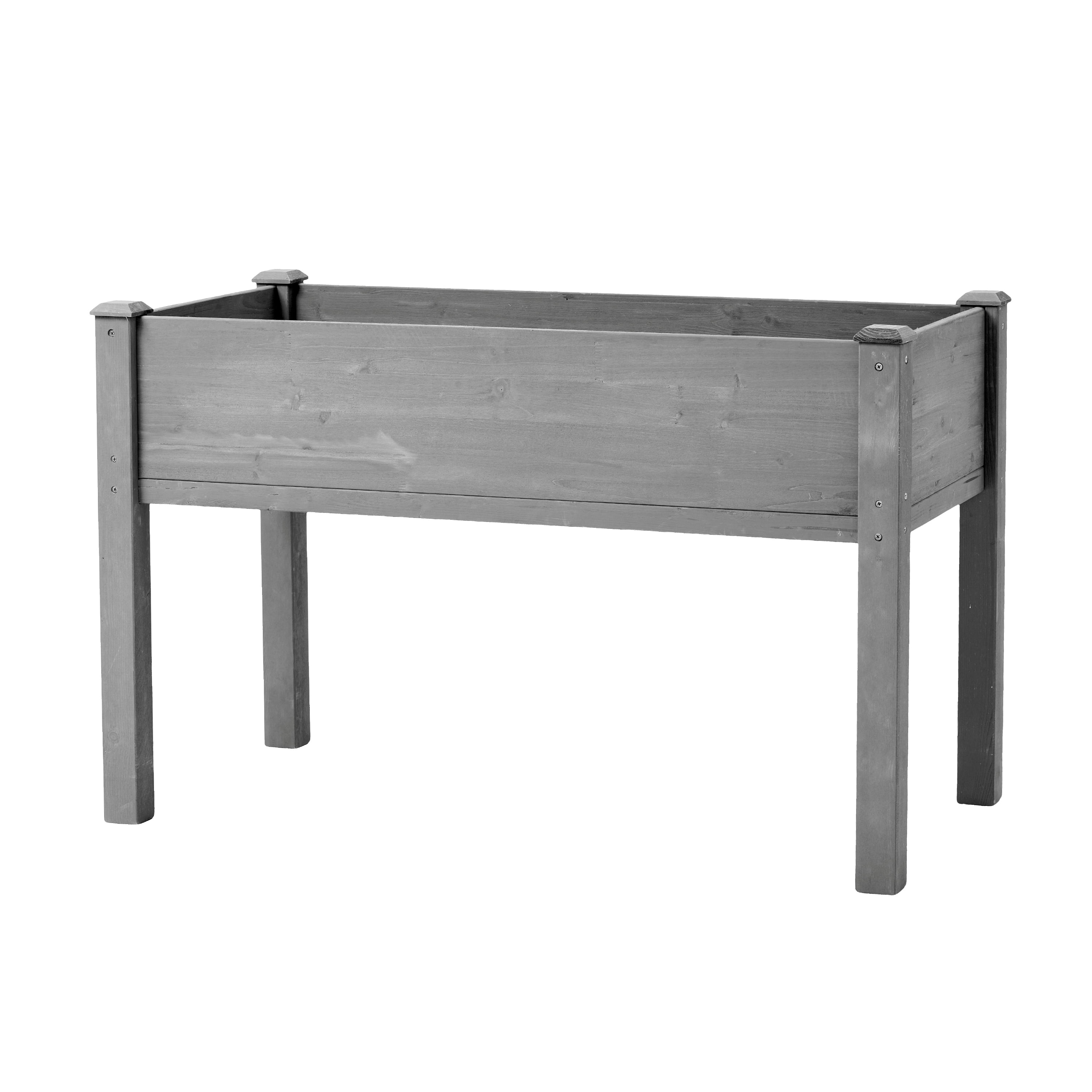Raised Garden Bed with Legs, Elevated Wooden Planter Box for Outdoor Plants Flowers Fruits Vegetable Herb Growing 48x24x30"