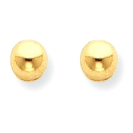 14kt Yellow Gold 5mm Ball Post Stud Button Earrings Tool Ear Piercing Supply Fine Jewelry Ideal Gifts For Women Gift Set From Heart