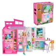thumbnail image 1 of Barbie – Maison portative et poupée, 4 pièces, 11 accessoires, 1 of 6