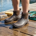 thumbnail image 2 of Men's Waterproof Ankle Rain Boots, Slip-Resistant Rubber Garden Shoes, Rubber Neoprene Finish Mud Boots, Brown, Size 11, 2 of 8