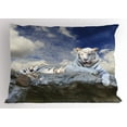 thumbnail image 1 of Tiger Pillow Sham Bengal Hunter Surveying What is Beneath It from Top White Large Feline, Decorative Standard Queen Size Printed Pillowcase, 30 X 20 Inches, Eggshell Sky Blue White, by Ambesonne, 1 of 2