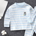 thumbnail image 6 of masbird Little Girls Boys Pajamas Sets Baby 2Pcs Cotton Pjs Kids Long Sleeve Sleepwear 6-12 Months 12-24 Months 2t 3t 4t 5t 6t 7t 8t 9t Children(Blue,6-12 M), 6 of 6