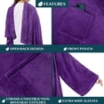 thumbnail image 3 of Manta portátil PAVILIA para mujeres y hombres adultos con mangas, color morado, 3 of 9