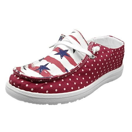 DVKOVI Comfortable Womens Dress Shoes Womens Canvas Shoes Women Shoes Fashion Casual Cloth Shoes Non Positioning Color Printing Comfortable Soft Casual Shoes Sneakers for Women Red 38