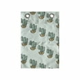 thumbnail image 1 of Botanical Hanging Pocket Organizer, Hand Drawn Sketch of Repetitive Cactus Plants in Pots Pastel Design, Printed Polyester Storage Bag with Pockets, 14" x 20", Camel and Laurel Green, 1 of 2