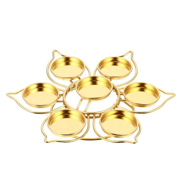 Milisten 1Pc Lotus Butter Lamp Candles Holder Table Tea Light Desktop Adornment