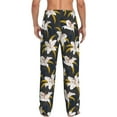 thumbnail image 3 of Xecao Lilies Flowers Men's Straight Lounge Pajama Pants: The Ultimate in Comfortable Sleepwear, 3 of 9