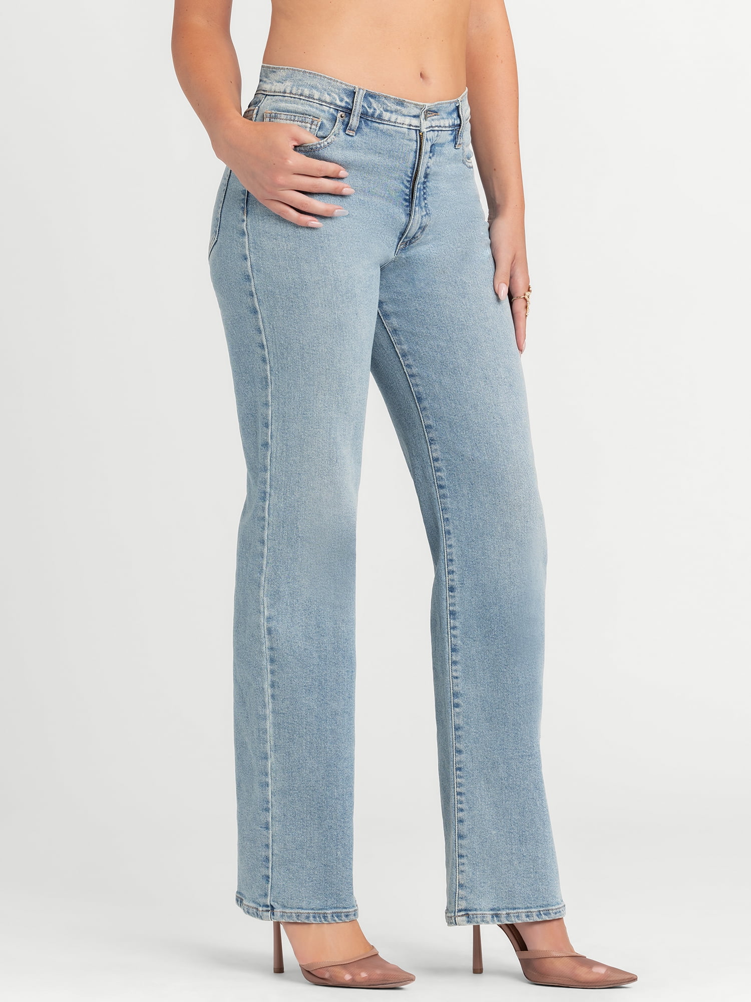 Jessica Simpson Rosa Mid Rise Relaxed Straight Jeans, Sizes 2-16