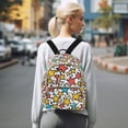 thumbnail image 7 of FORMRS Mini Backpack Purse for Women Travel Daypack Casual Shoulder Bag, Colorful Stars, 7 of 7