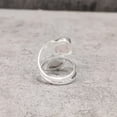 thumbnail image 4 of Natural Rose Quartz Ring, Rough Quartz Gemstone Ring, Birthstone, Double Stone, 925 Sterling Silver, Womens Ring, Christmas, Thanksgiving, Handmade, Statement Jewelry, Rough Gemstone Jewelry, 4 of 5