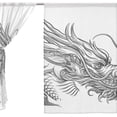 thumbnail image 3 of FREEAMG Hand Drawn Dragon Sheer Window Curtain Panel Drape 55x84 Inch for Living Room Bedroom Kids Room 2 Piece, 3 of 4