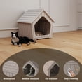 thumbnail image 5 of Decksplore Weatherproof Cat House, Indoor/Outdoor Wooden-Style Shelter for Cats & Small Pets, Light Coffee, UV & Mildew Resistant, Easy Assembly, 5 of 9