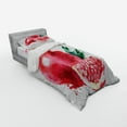 thumbnail image 3 of Ambesonne Fruit Bedding Set 4 Pcs, Hand Drawn Watercolor, Queen, Magenta Forest Green, 3 of 3