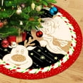 thumbnail image 3 of Santa Claus Christmas Tree Skirt 48 Inch,Large Reindeer Xmas Tree Skirt, Winter Farmhouse Holiday Tree Mat Decoration Indoor Outdoor, 3 of 6