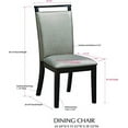 thumbnail image 3 of Kings Brand Furniture - Austin Upholstered Dining Room Side Chairs, Set of 2, Gray/Cappuccino, 3 of 3
