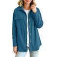 thumbnail image 5 of Enjoytime Jackets for Women Lapel Long Sleeve Button Down Shacket Fall Trendy Casual Coat Plus Size Clothes, 5 of 7