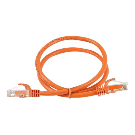 UPC: 0844660098652 | Monoprice FLEXboot Series – Patch cable – RJ-45 (M) to RJ-45 (M) – 2 ft – UTP – CAT 6 – booted  snagless  stranded – orange