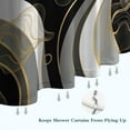 thumbnail image 6 of Black White Marble Gold Line Pattern Shower Curtain 72"x84" ,Bathroom Decorative Shower Curtains Set with 12 Hooks,Modern Waterproof Washable Shower Curtain, 6 of 6