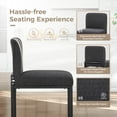 thumbnail image 4 of SUMMIT LIVING 24 inch Bar Stools with Back Set of 4 for Kitchen Dining, Counter Height Chairs, Dark Gray, 4 of 6