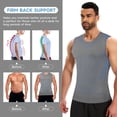thumbnail image 2 of MISS COCOLI Men's Compression Shirt Slimming Body Shaper Vest Crewneck Workout Shirts Tummy Control Undershirts Tank Top Sports, 2 of 8