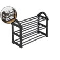 thumbnail image 1 of Dvruxg 3-Tier Shoe Rack Organizer - Space Saving Plastic Shoe Storage Rack for Bedroom, Entryway, Closet, & Bathroom, Easy Assembly Shoe Stand(Black), 1 of 5