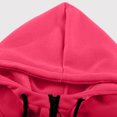 thumbnail image 4 of KIJBLAE Women's Jumpsuit Fashion Full Length Trousers Drawstring Zipper Hooded Jumpsuit Jumpsuit For Girls Solid Color Comfy Lounge Casual Pants Hot Pink XL, 4 of 8