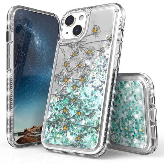 Shinning Diamond Liquid Designed For Apple iphone 13 Mini 5.4" Case Diamond Clear