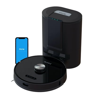 iHome AutoVac Nova Self Empty Wi-Fi Robot Vacuum and Mop, Laser and HomeMap Navigation