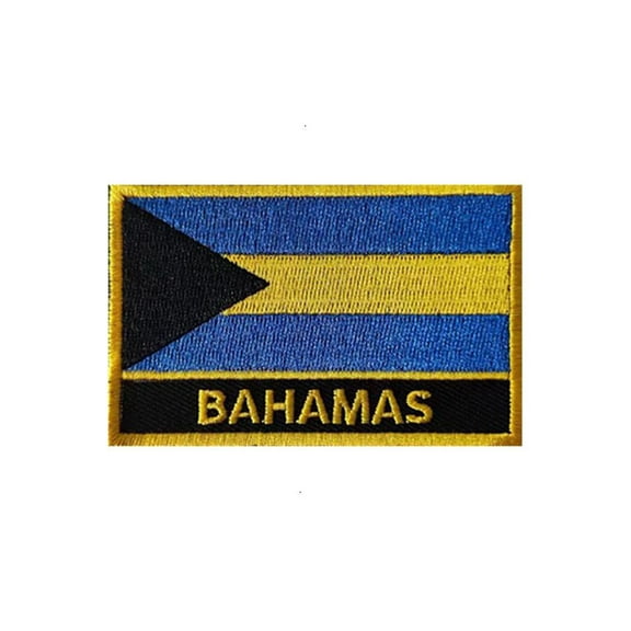 Ruoming 1 PCS National flag  Patches Iron On or Sew On Embroidered Tactical Military Bahamas Patch