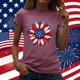 thumbnail image 2 of Goodtrade8 Short Sleeve Shirts for Women July 4th USA Years Anniversary Pullover Casual Summer Crew Neck Fashion Graphic Independence Day Womens Shirts Patriotic, 2 of 8