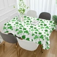 thumbnail image 5 of Coolnut St. Patrick's Day Clover Rectangle Tablecloth, Waterproof Washable Polyester Table Cover for Kitchen Dinner Party, 60 x 120 Inch House Decor, 5 of 7