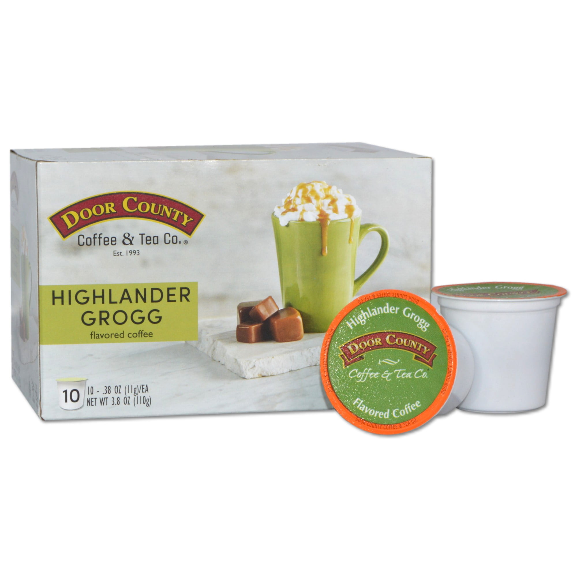 Door County Coffee Highlander Grogg, Irish Crème and Caramel Flavored