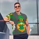 thumbnail image 4 of Balery Spring St Patrick’S Day Irish Gnomes Camisa Polo de Hombre con Estampado, de Manga Corta y Tejido Medio, Camisa Tipo Golf Polo-3X-Large, 4 of 6