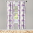 thumbnail image 5 of Ambesonne Violet Window Curtains, Vector Graffiti Brick, Each 28" W x 63" L, Violet and Lavender, 5 of 5