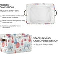 thumbnail image 3 of GZHJMY Storage Basket Cute Snowman Christmas Foldable Canvas Laundry Baskets Bin Waterproof Inner Layer with Sturdy Handles for Toy Nursery Blanket Clothes 2 Pack, 3 of 7