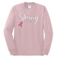 thumbnail image 2 of Wild Bobby Strong Joshua 1:9 Breast Cancer Breast Cancer Awareness Men Long Sleeve Shirt, Light Pink, Small, 2 of 6