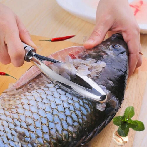 New Stainless Steel Fish Scale Scaler Scraper Remover Cleaner