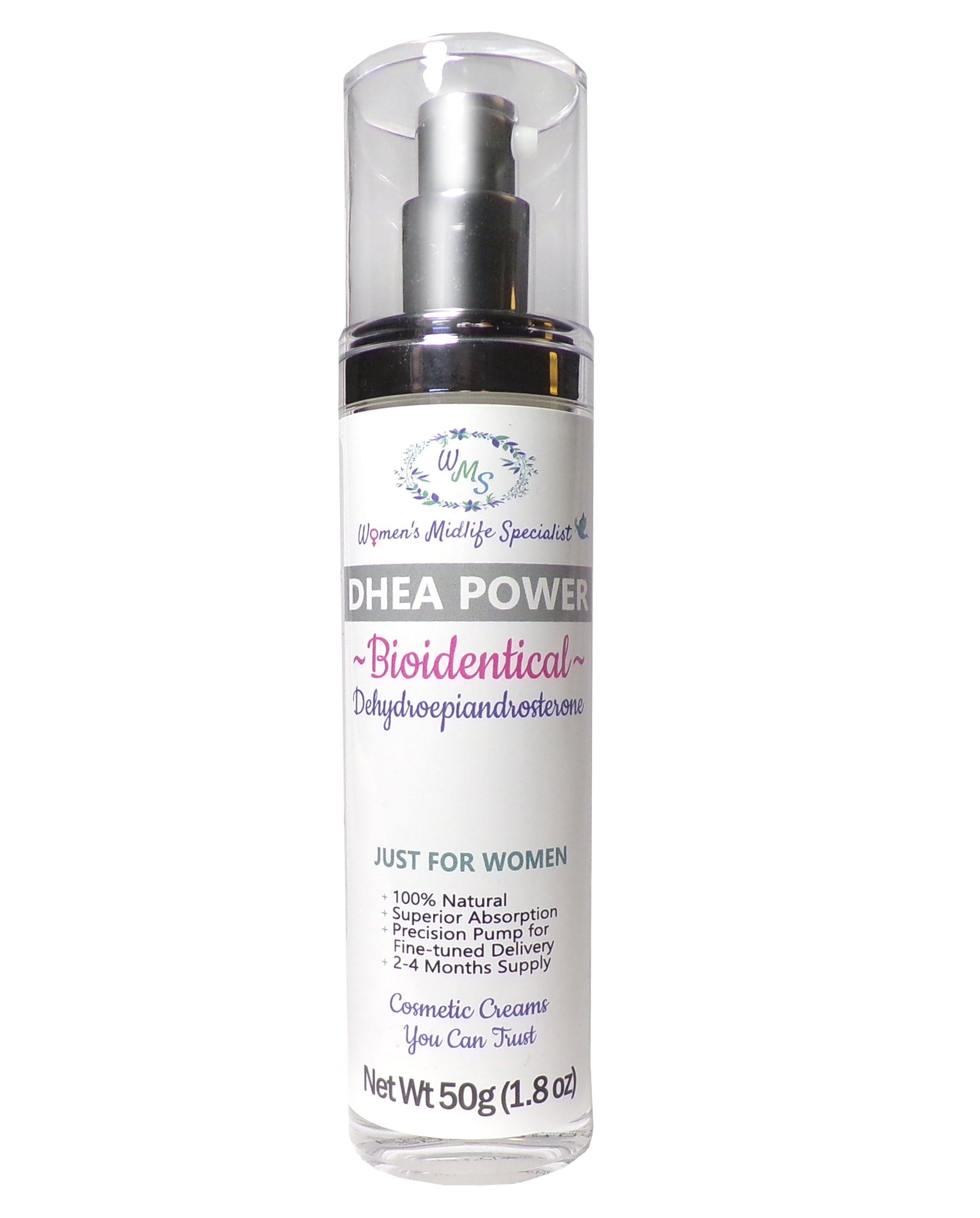 DHEA POWER DHEA USP in an All Natural Cream 200 Pumps Per Bottle