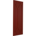 thumbnail image 2 of Ekena Millwork 12"W x 40"H True Fit PVC San Carlos Mission Style Fixed Mount Shutters, Pepper Red (Per Pair - Hardware Not Included), 2 of 9