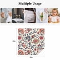 thumbnail image 4 of Boho Flowers Cloth Napkins, Watercolor Red Orange Floral Branch Leaf Washable and Reusable Dinner Napkins Set of 4, Table Napkin for Kitchen Party Birthday Wedding Hotel Housewarming 20"x20", 4 of 8