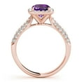 thumbnail image 2 of 0.95 Ct Diamond & Cushion Cut Amethyst Ring - 10K Gold, 2 of 4