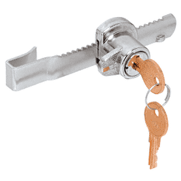 CRL 963L Chrome "Tamper Proof" Sliding Glass Door Lock with Standard