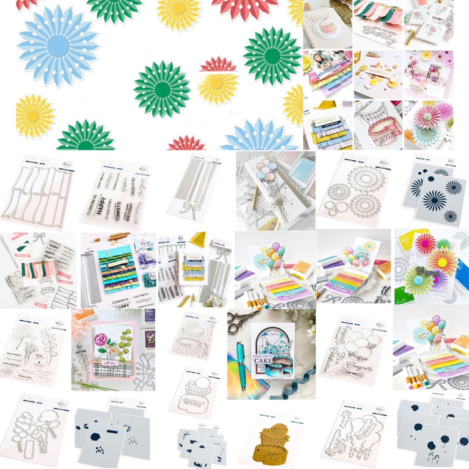 Ensemble De Tampons Et Matrices Transparents Many Merry Christmas Sentiments Clear Stamp Die Set From The Celebrate The Season Collection Sb