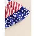 thumbnail image 7 of Suealasg Baby Girls 4th of July Outfit Short Sleeves Rompers +Star Stripe Suspender Skirt +Headband 3 6 12 18 Months Newborn Girls Independence Day Patriotic Party Clothes, 7 of 7
